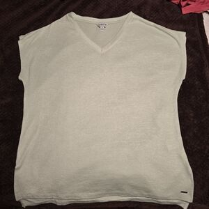 Orvis Light Gray V-Neck Top